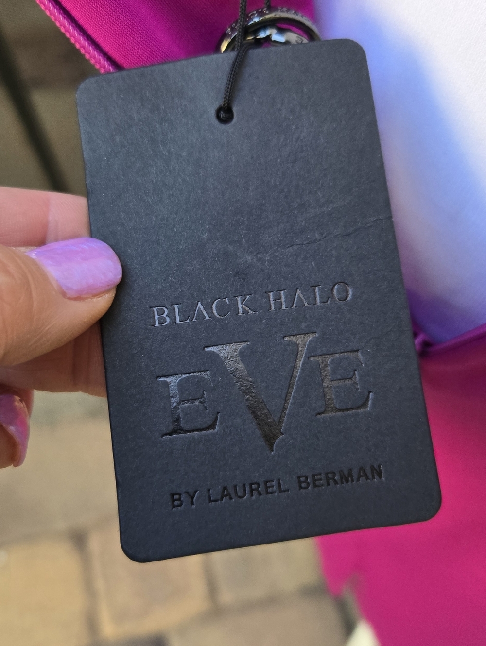 Black Halo Zella Fuchsia Puff-Sleeve Sheath Dress - Picture 11 of 12